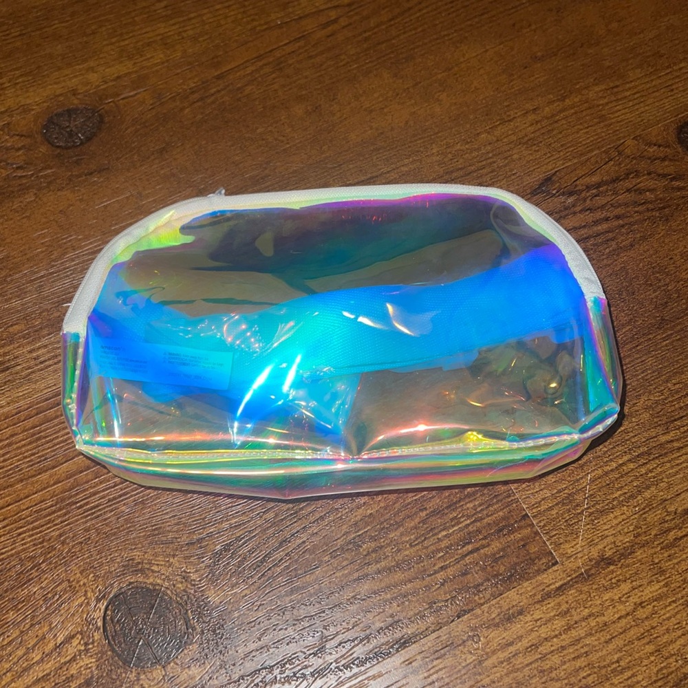 ⭐️New Amscan Clear Zippered Iridescent Colorful Belt Bag/ Fanny Pack